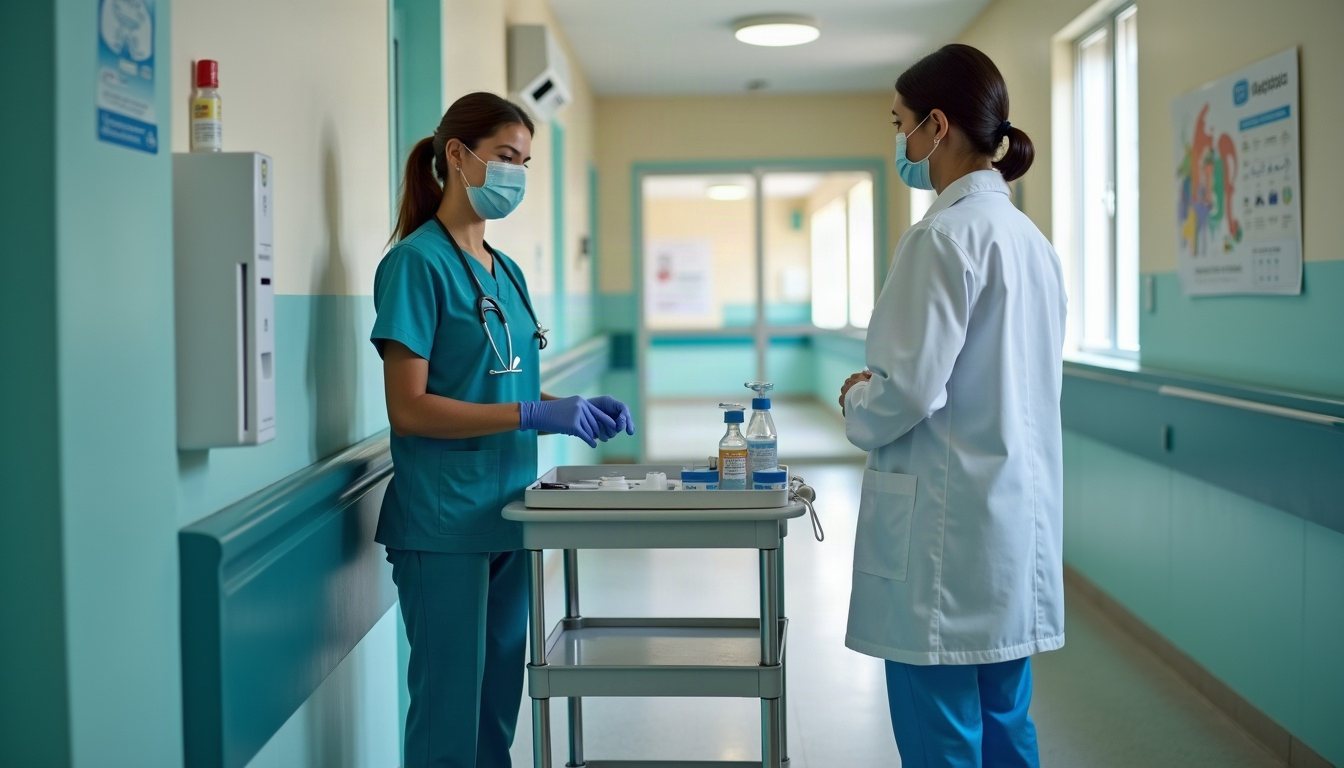 El Miguel Servet lleva la vacuna de la gripe y la Covid a cada área del hospital